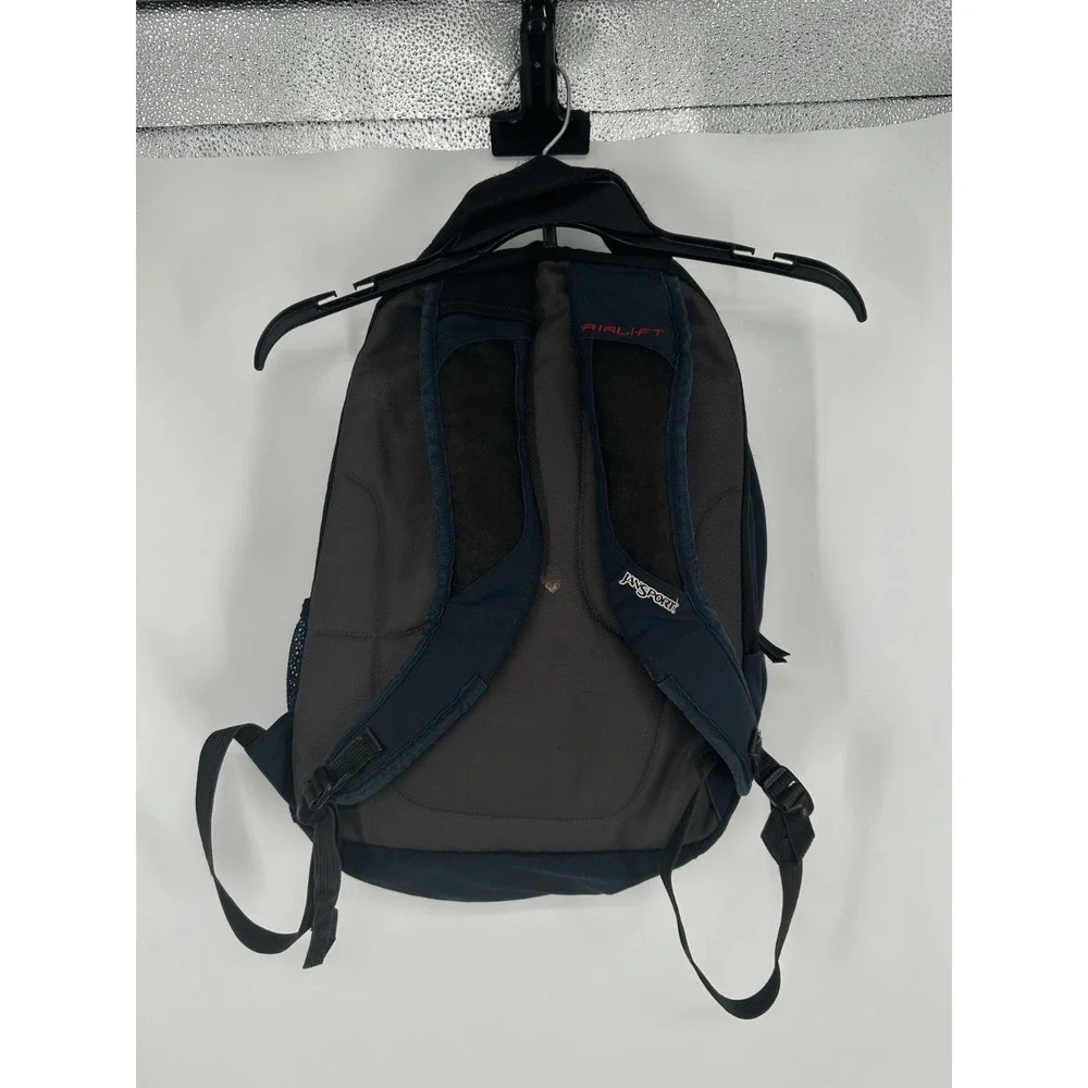 JanSport Cool Student Backpack Black Logo‎ Airlift Adjustable Shoulder Straps
